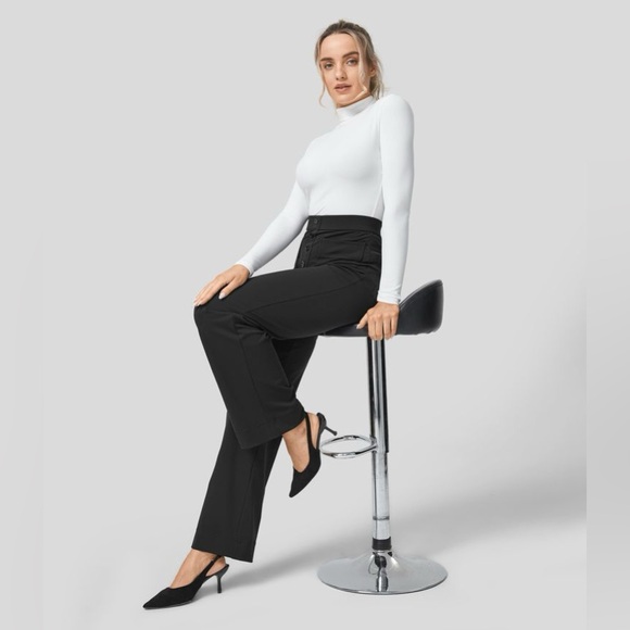 Halara High Waisted Button Multiple Pockets Straight Leg Casual Pants NEW!!!🖤 - Picture 8 of 16